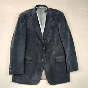 Austin Reed 42R Mens Sport Coat Jacket Blazer Velour Black Has‎ Defects